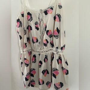 Cupcake Print Sleeveless Top